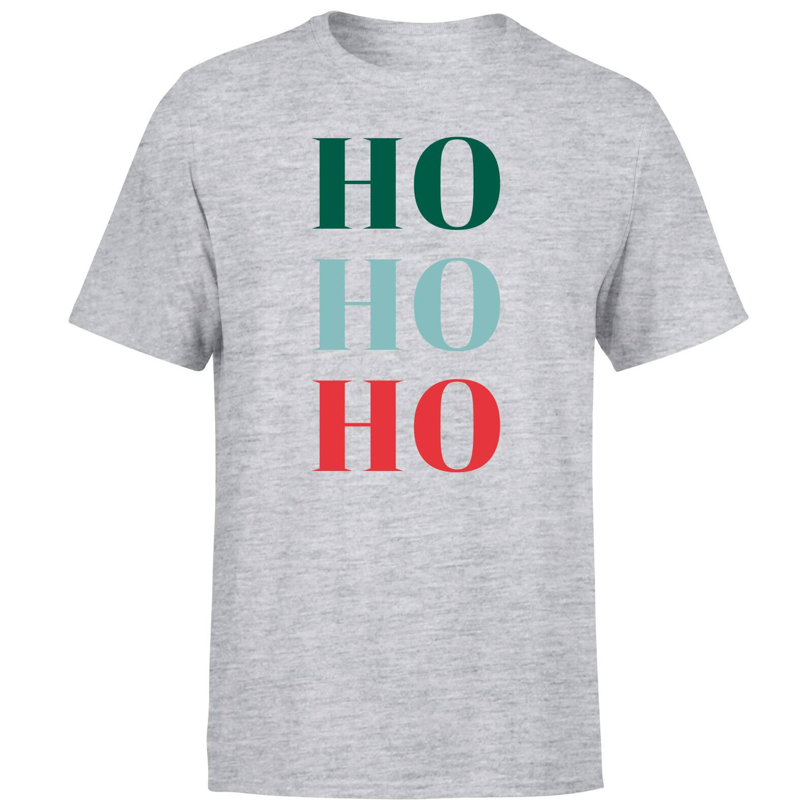 Graphical Ho Ho Ho Men's T-Shirt - Grey - XS - Grey