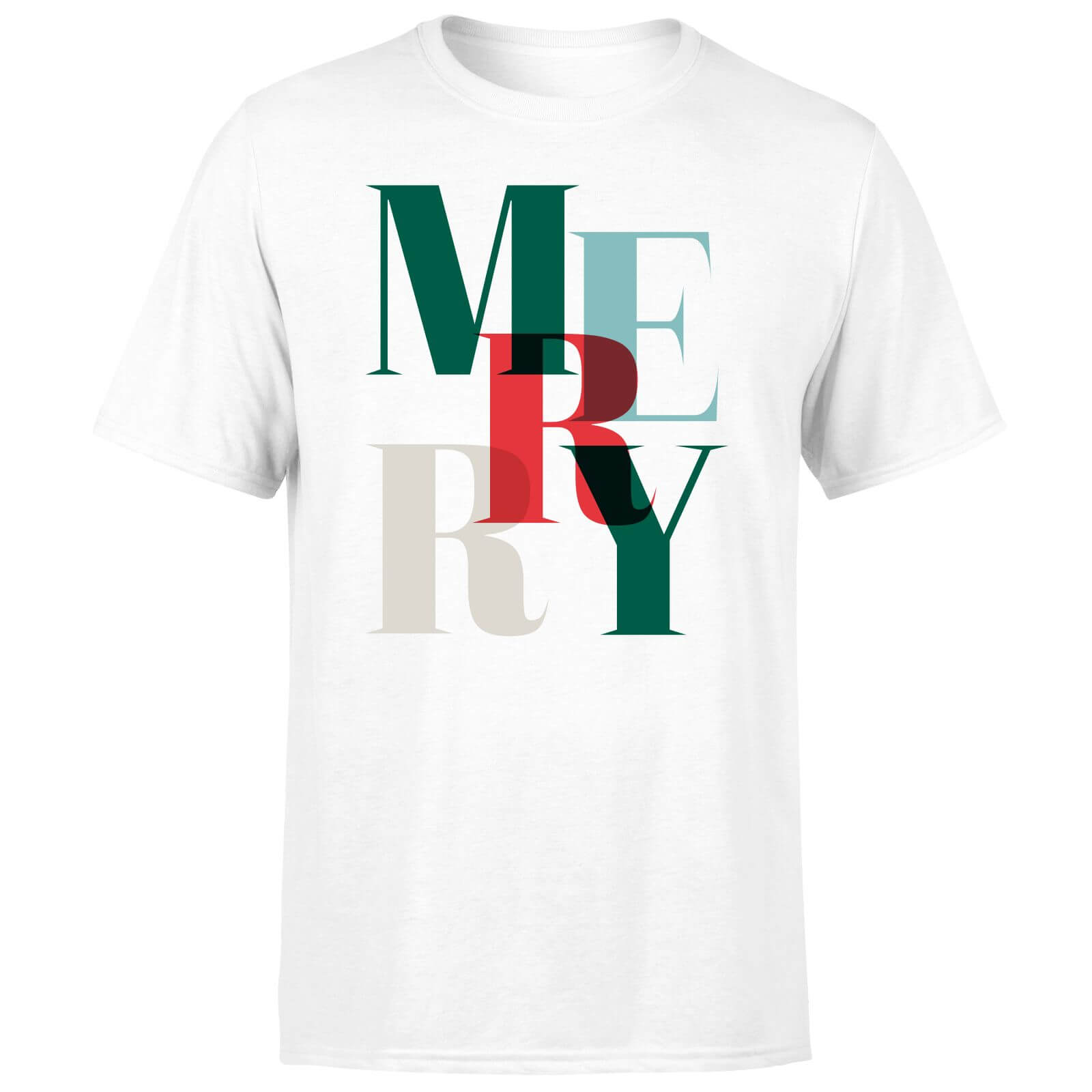 Graphic Merry Men's T-Shirt - White - XS - White