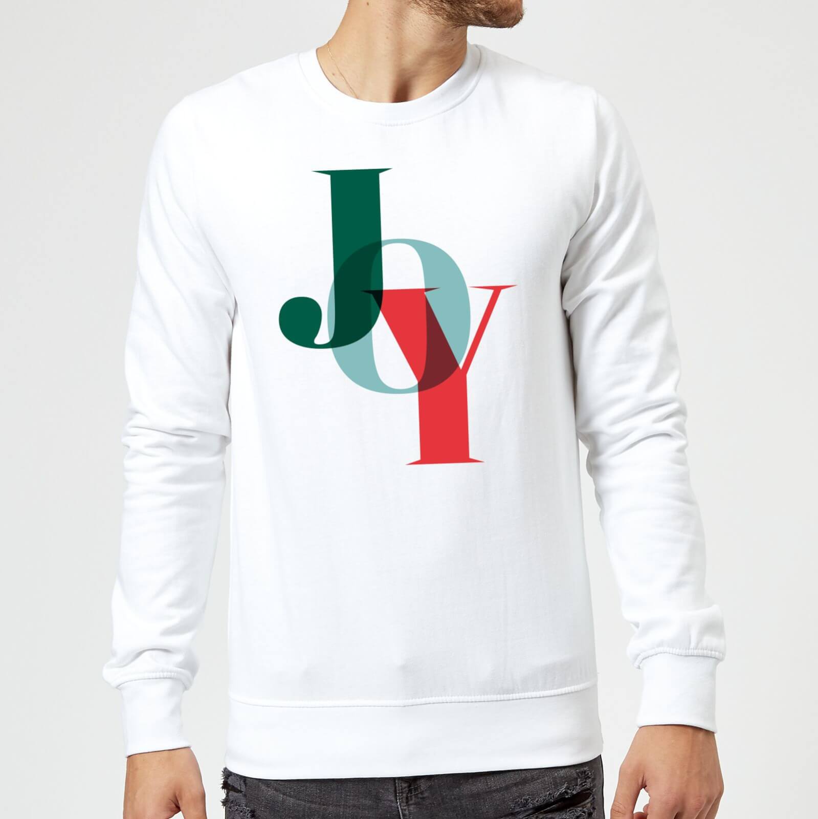 Graphical Joy Sweatshirt - White - S - White