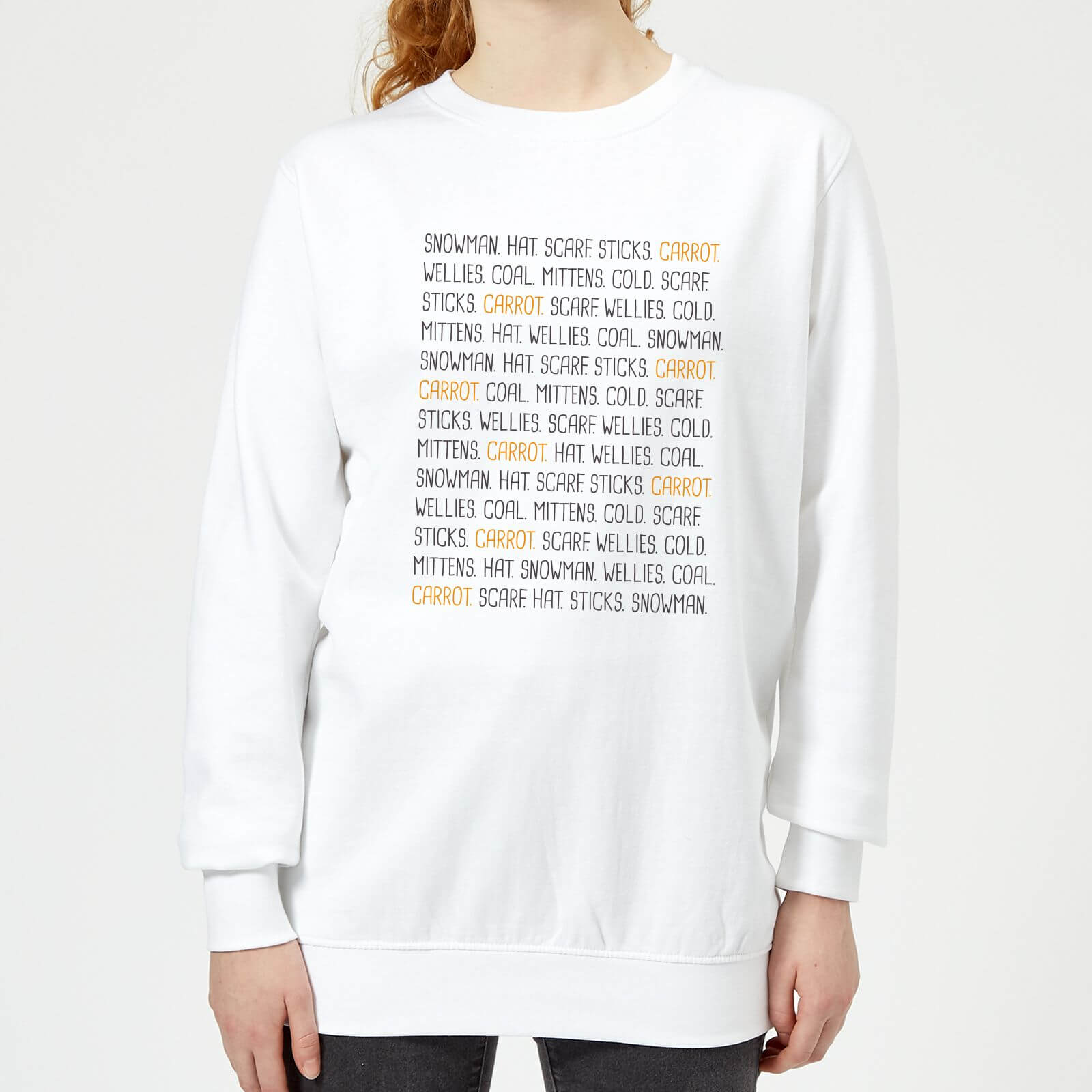Snowman Items Women's Sweatshirt - White - XS - White