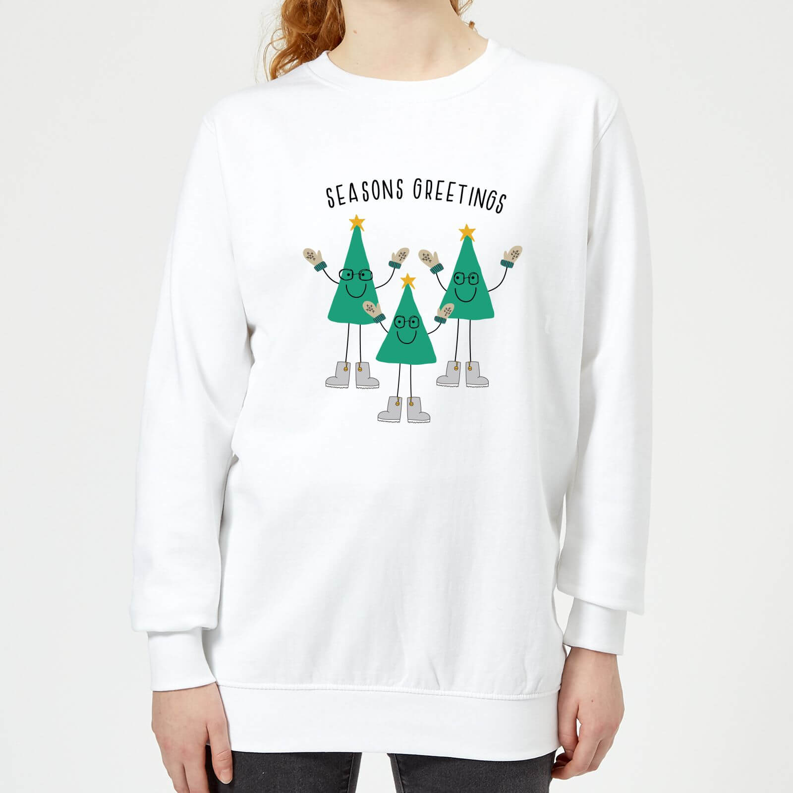 Seasons Greetings Women's Sweatshirt - White - XS - White