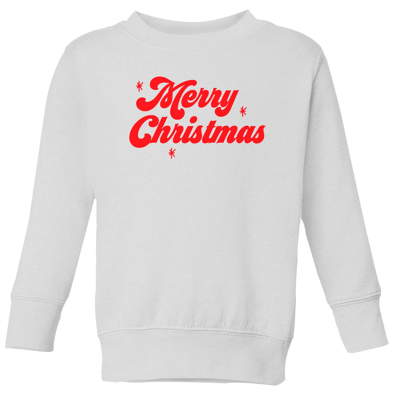 Merry Christmas Kids' Sweatshirt - White - 3-4 Years - White