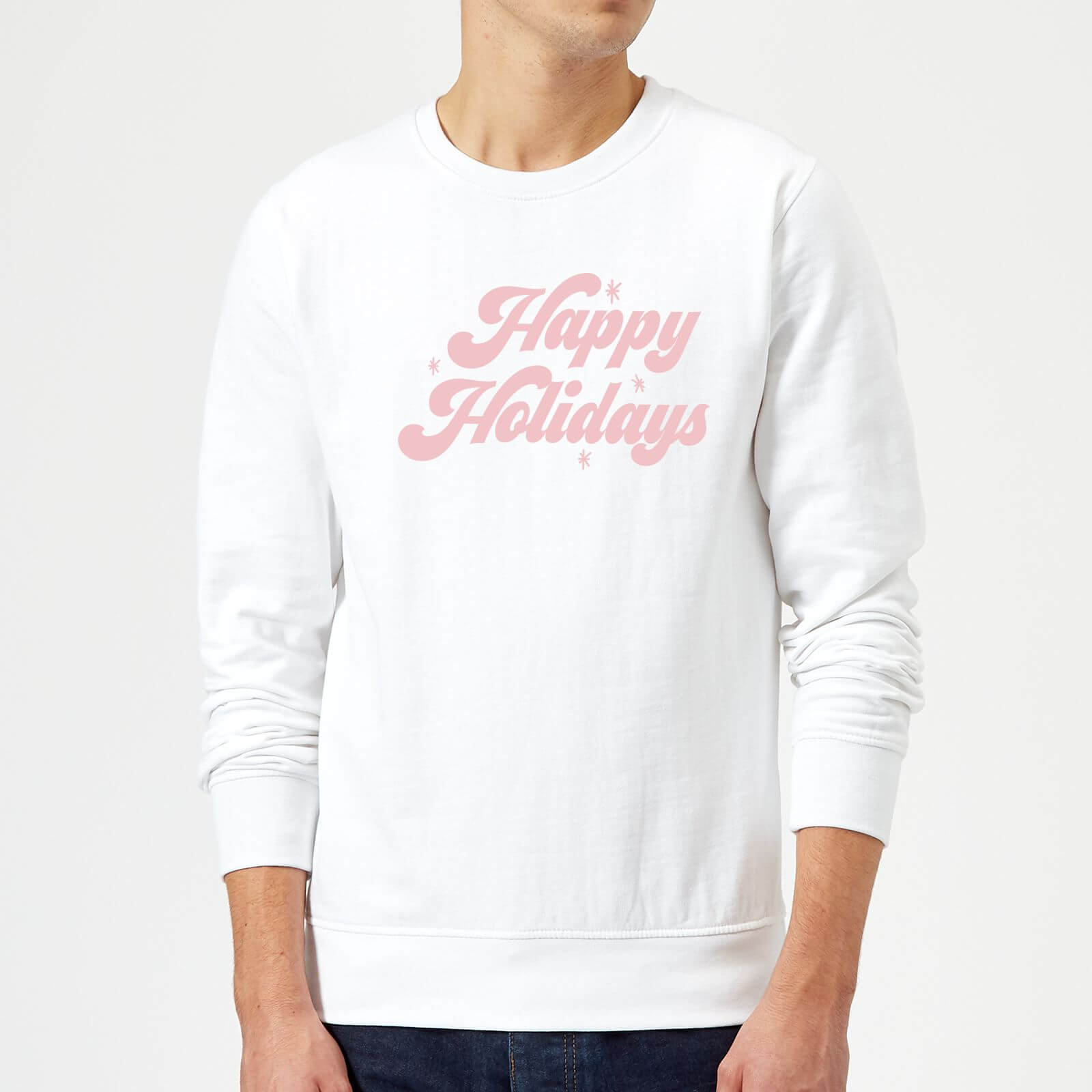 Happy Holidays Sweatshirt - White - S - White