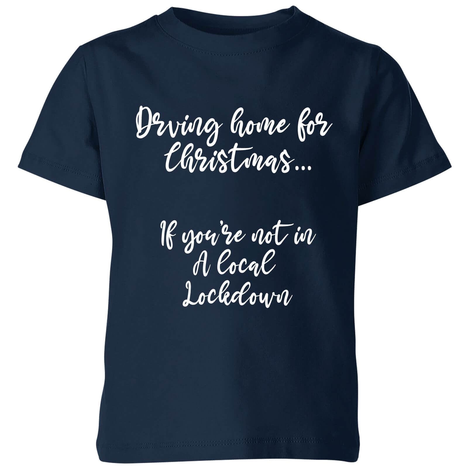 Driving Home For Christmas Kids' T-Shirt - Navy - 3-4 Years - Navy