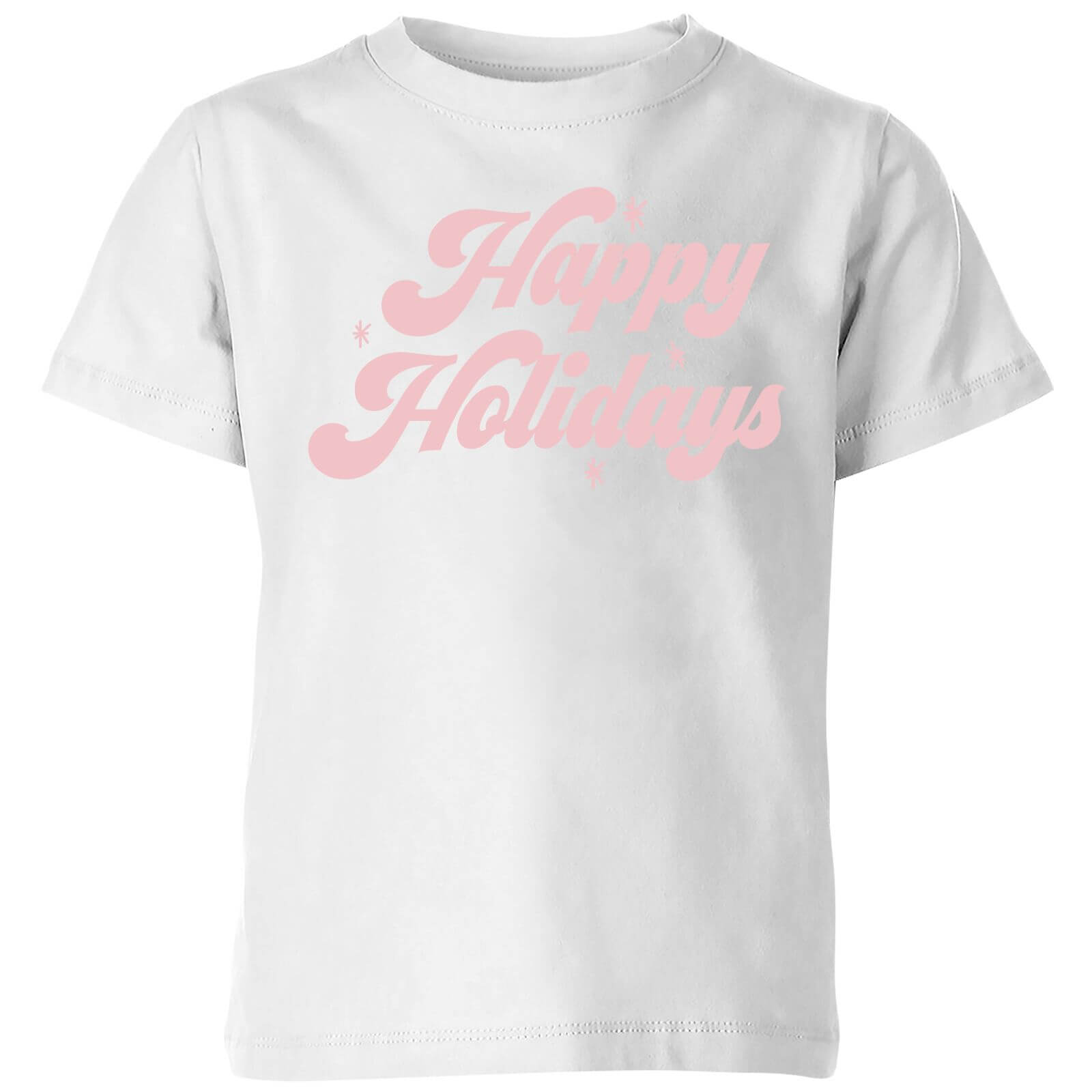 Happy Holidays Kids' T-Shirt - White - 3-4 Years - White