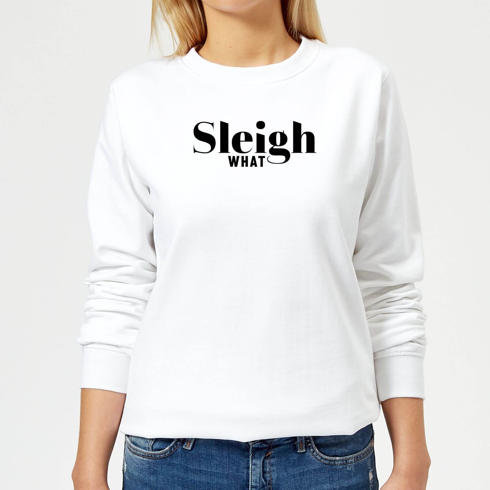Sleigh What Women's Sweatshirt - White - XS - White