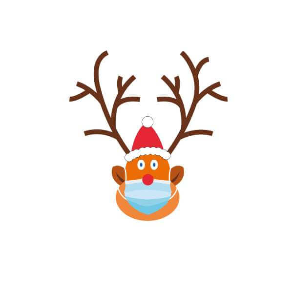 Covid Rudolph Women's Sweatshirt - White - 3XL - White