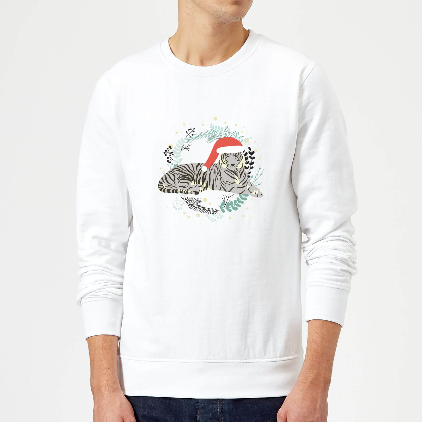 Snow Tiger Sweatshirt - White - S - White
