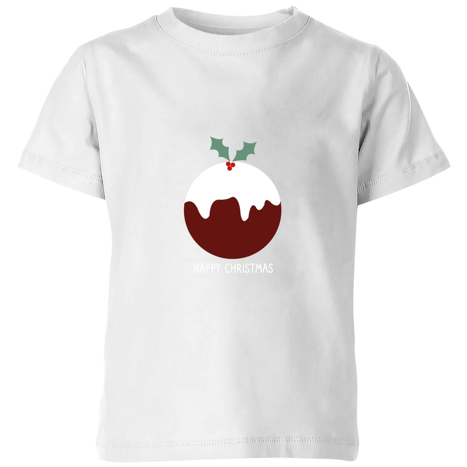 Christmas Pudding Kids' T-Shirt - White - 3-4 Years - White