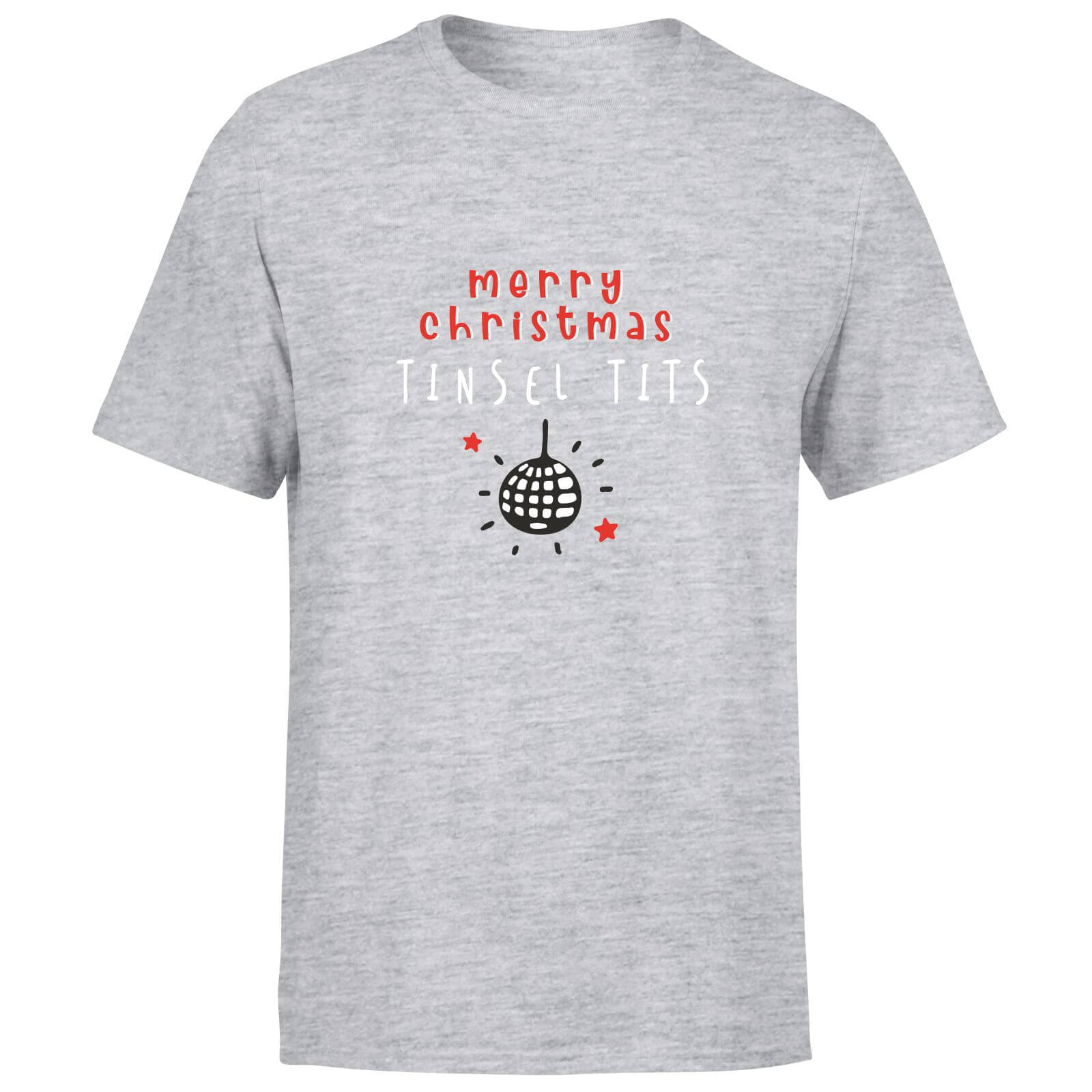 Disco Merry Christmas Tinsel Tits Men's T-Shirt - Grey - XS - Grey