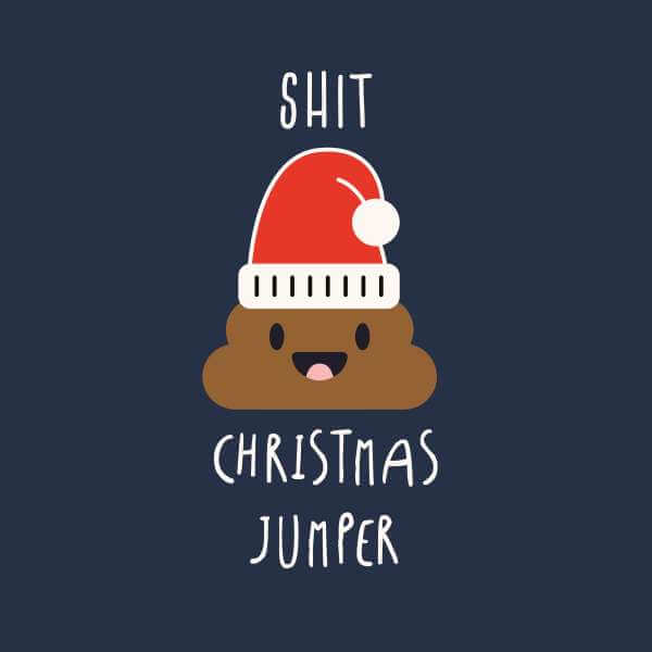 Shit Christmas Jumper Sweatshirt - Navy - 3XL - Navy