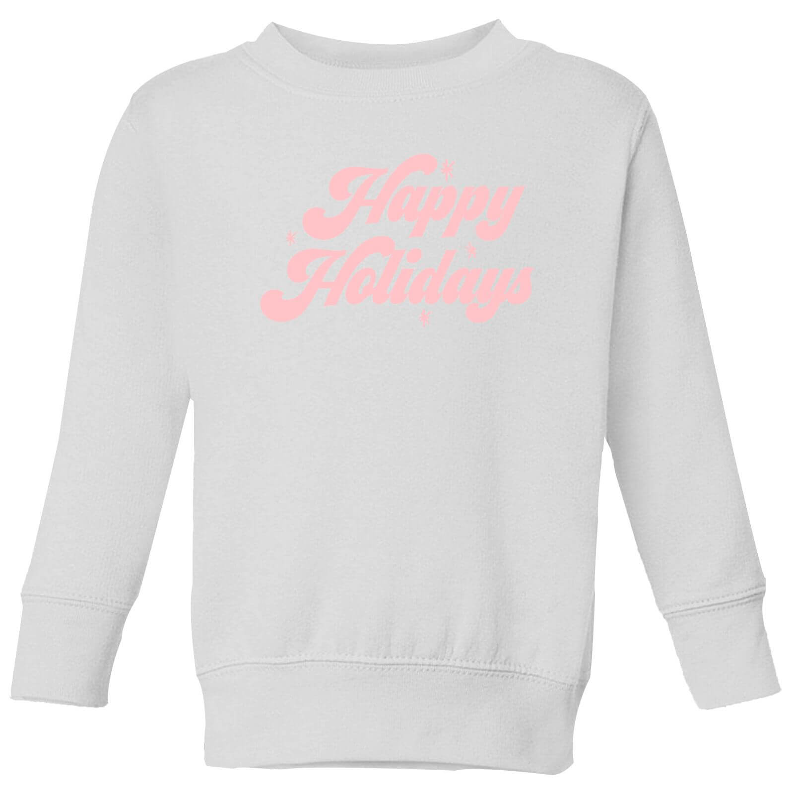 Happy Holidays Kids' Sweatshirt - White - 3-4 Years - White