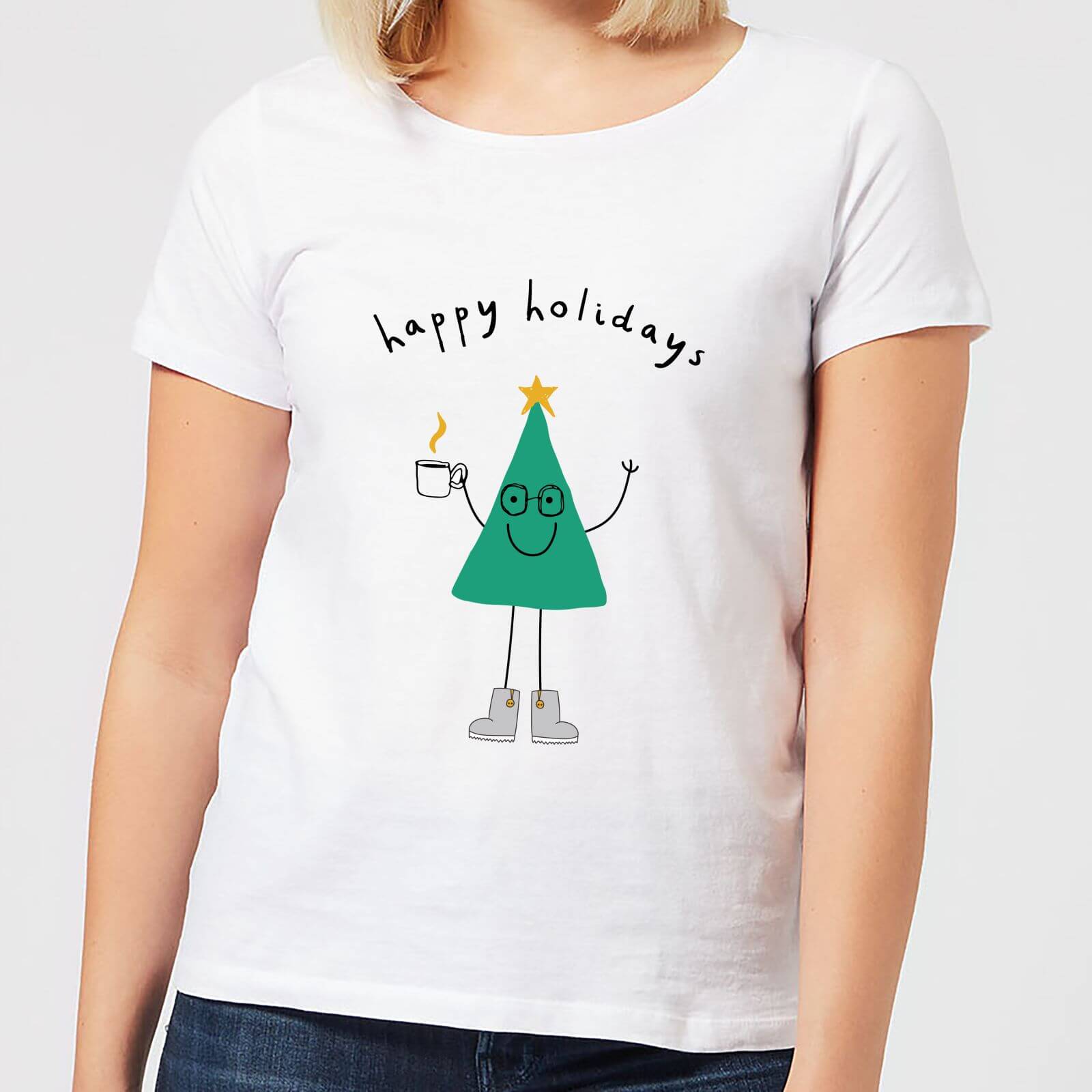 Happy Holidays Women's T-Shirt - White - M - White