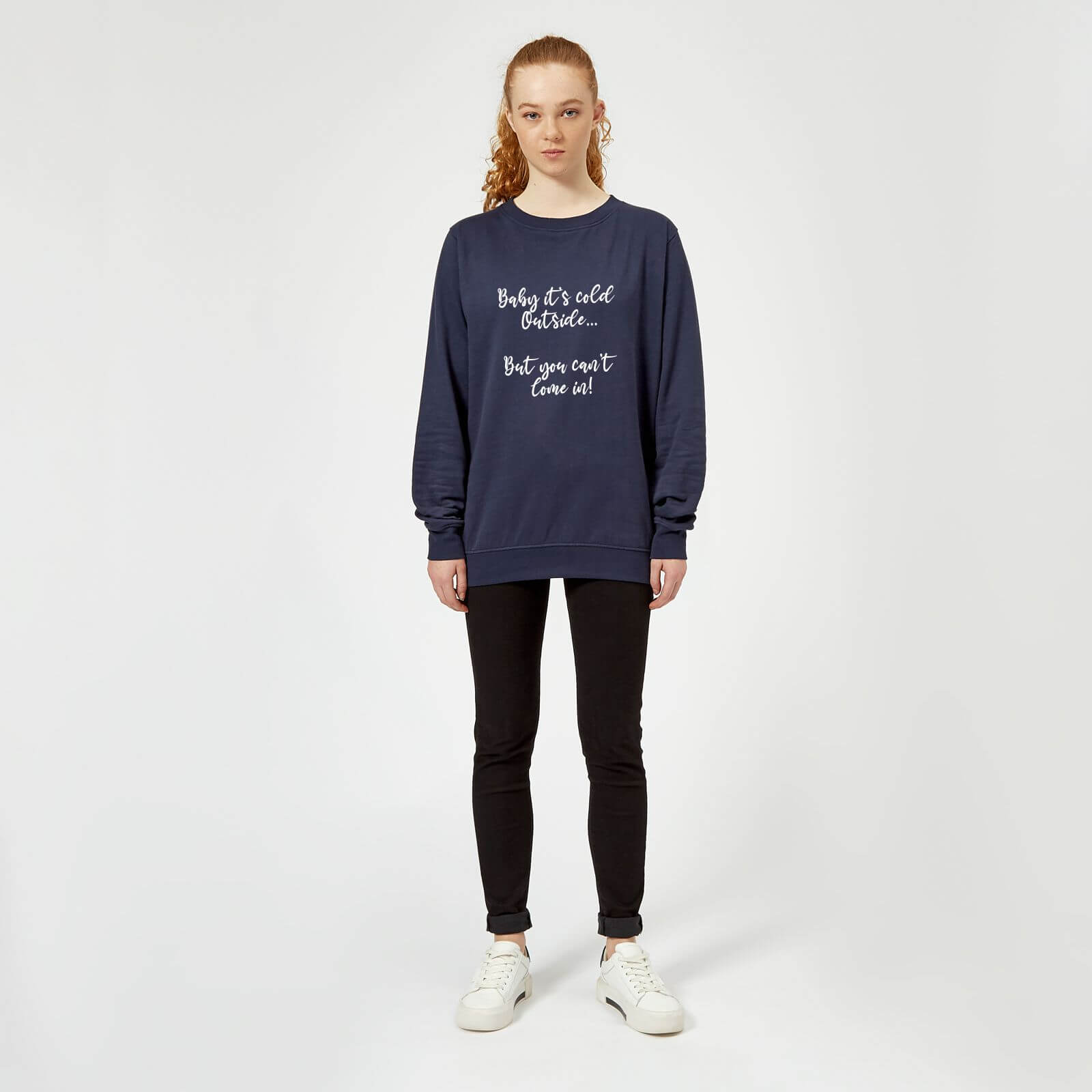 Baby It's Cold Outside Women's Sweatshirt - Navy - L - Navy