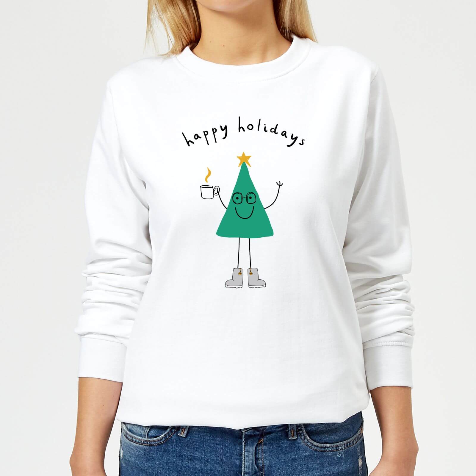 Happy Holidays Women's Sweatshirt - White - XS - White