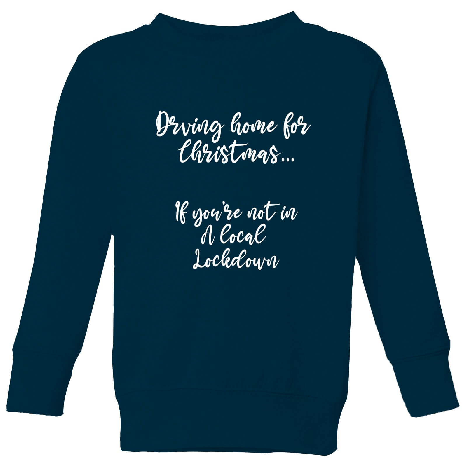 Driving Home For Christmas Kids' Sweatshirt - Navy - 3-4 Years