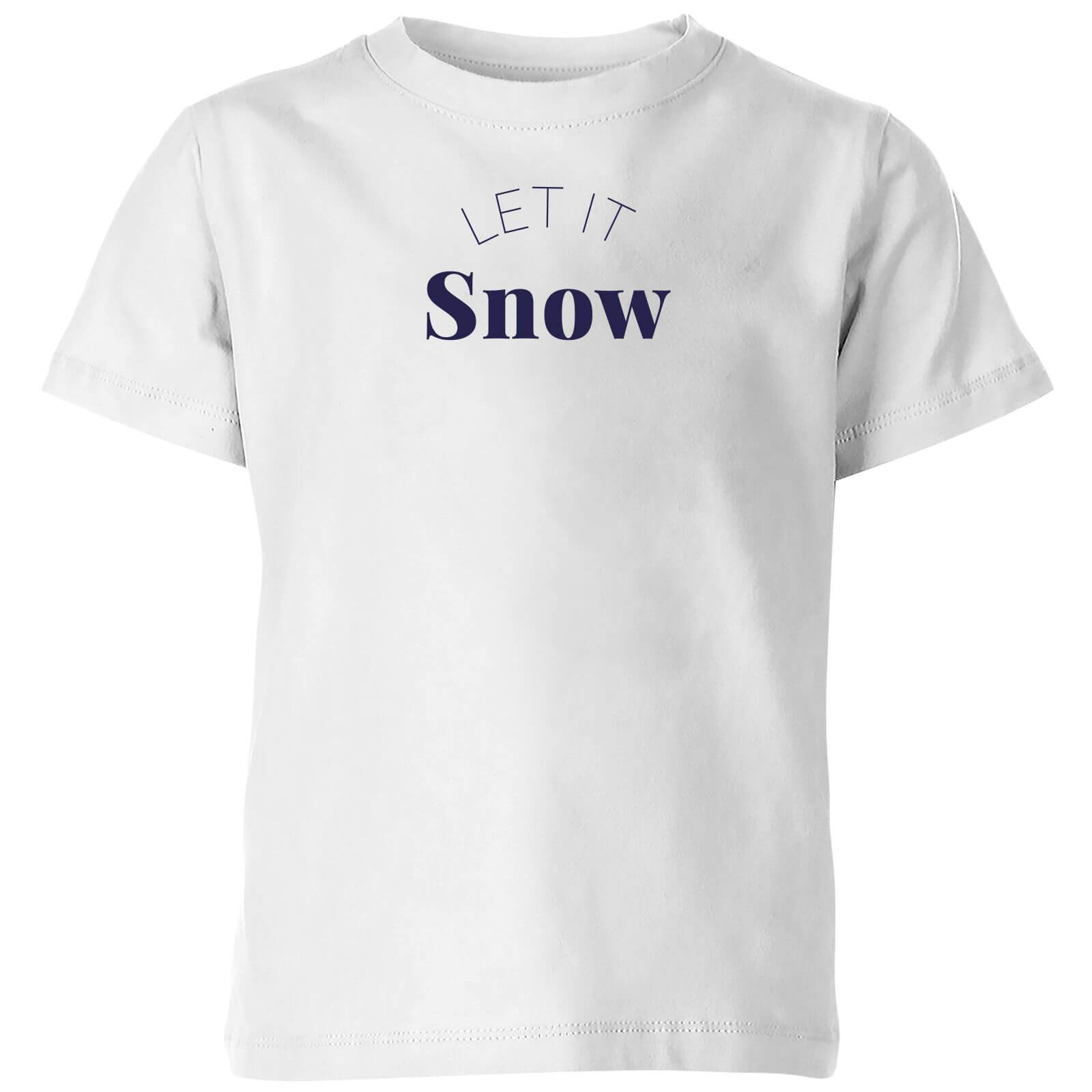 Let It Snow Kids' T-Shirt - White - 3-4 Years - White