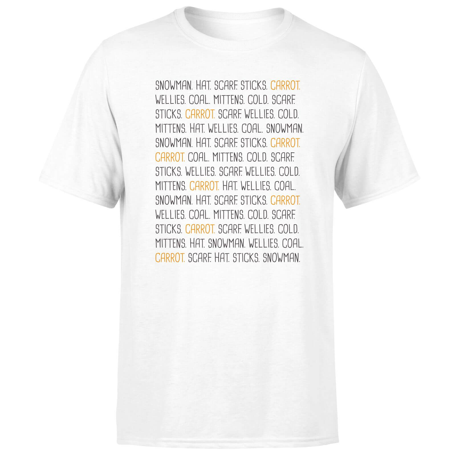 Snowman Items Men's T-Shirt - White - XS - White