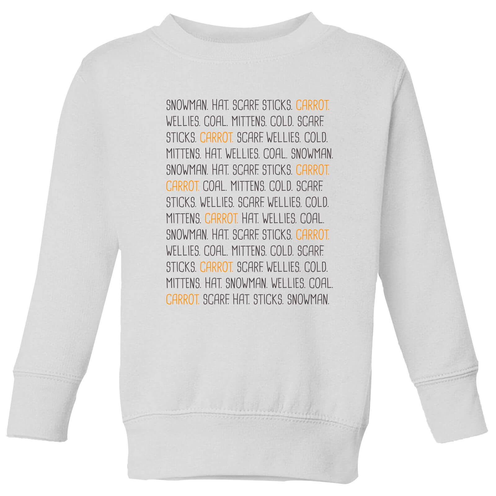 Snowman Items Kids' Sweatshirt - White - 3-4 Years - White