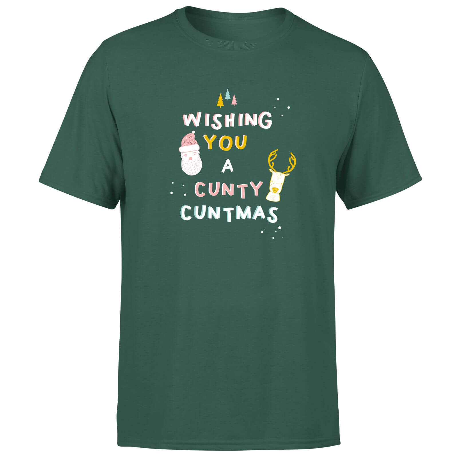 Wishing You A Cunty Christmas Men's T-Shirt - Green - XS - Green