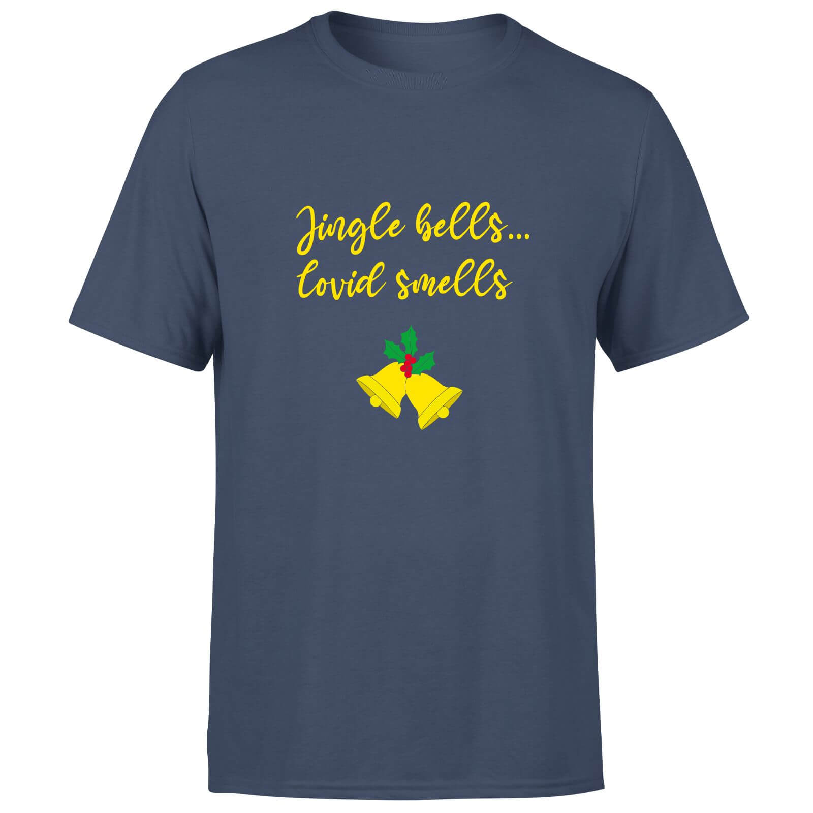 Jingle Bells Covid Smells Men's T-Shirt - Navy - S - Navy