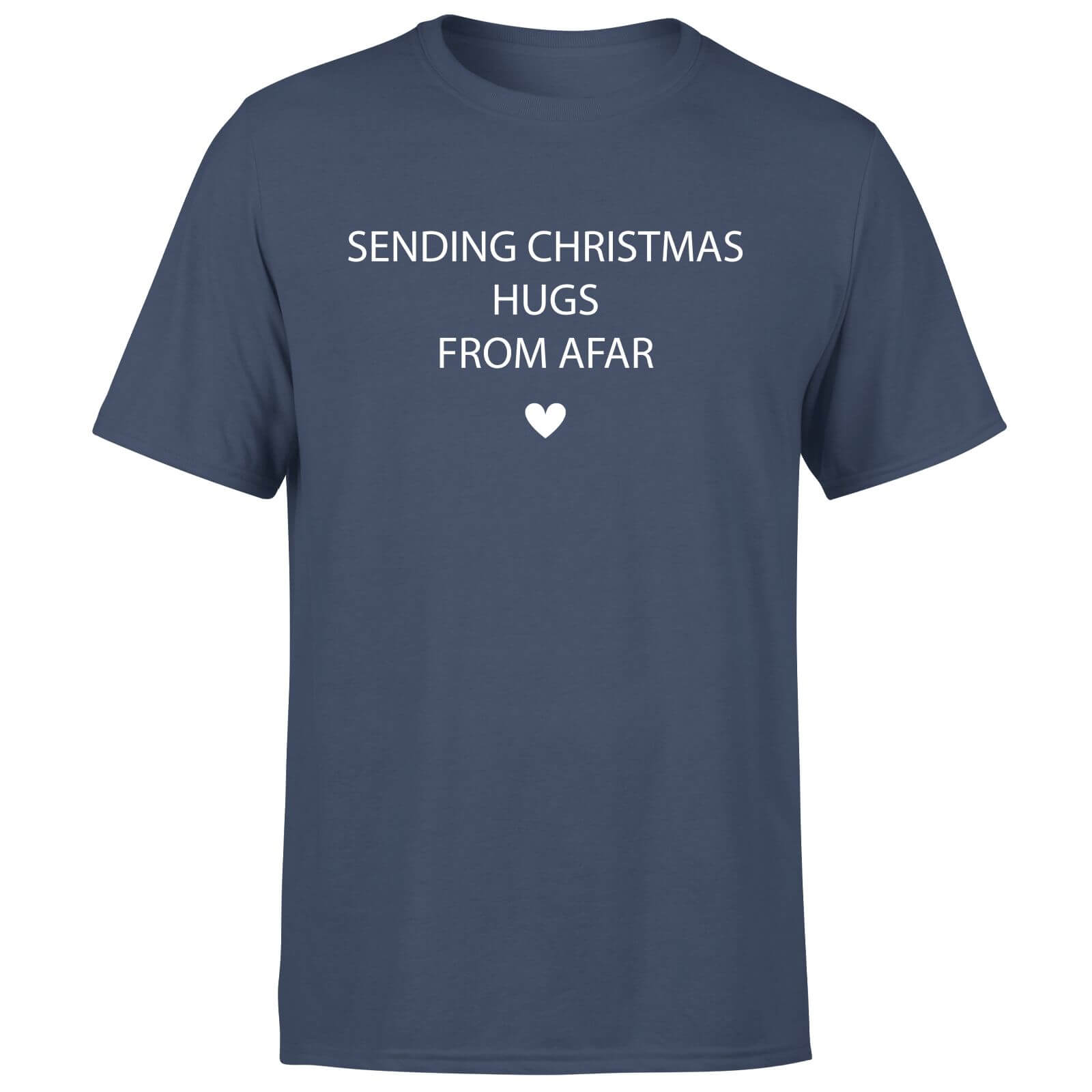 Sending Christmas Hugs From Afar Men's T-Shirt - Navy - M - Navy