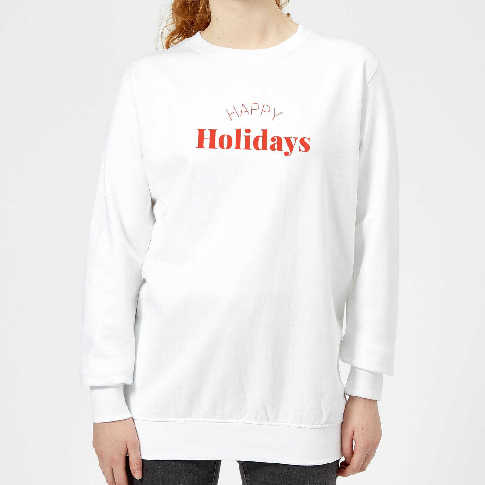 Happy Holidays Women's Sweatshirt - White - S - White