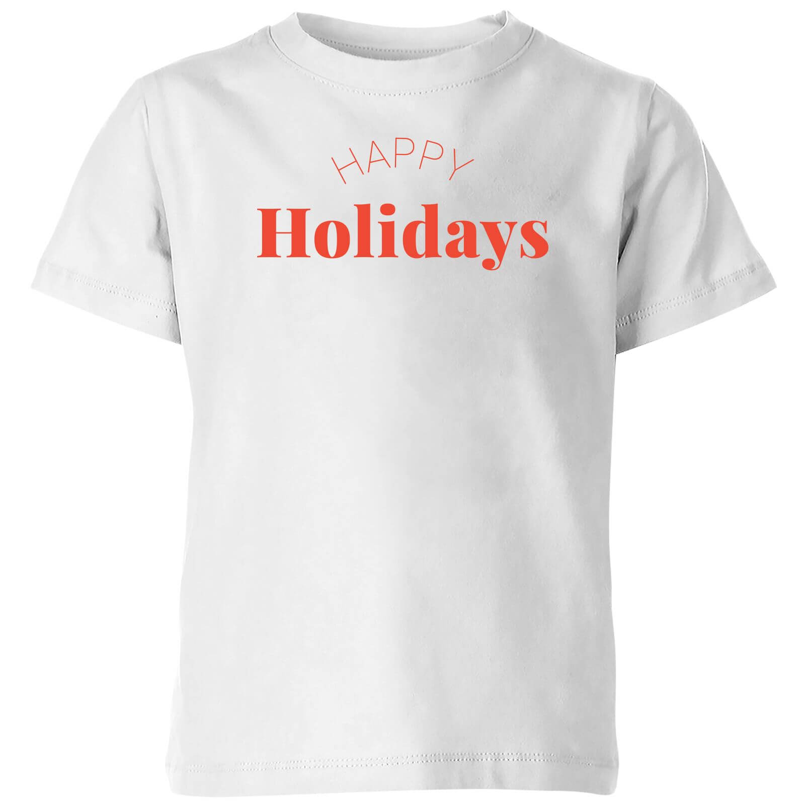 Happy Holidays Kids' T-Shirt - White - 3-4 Years - White
