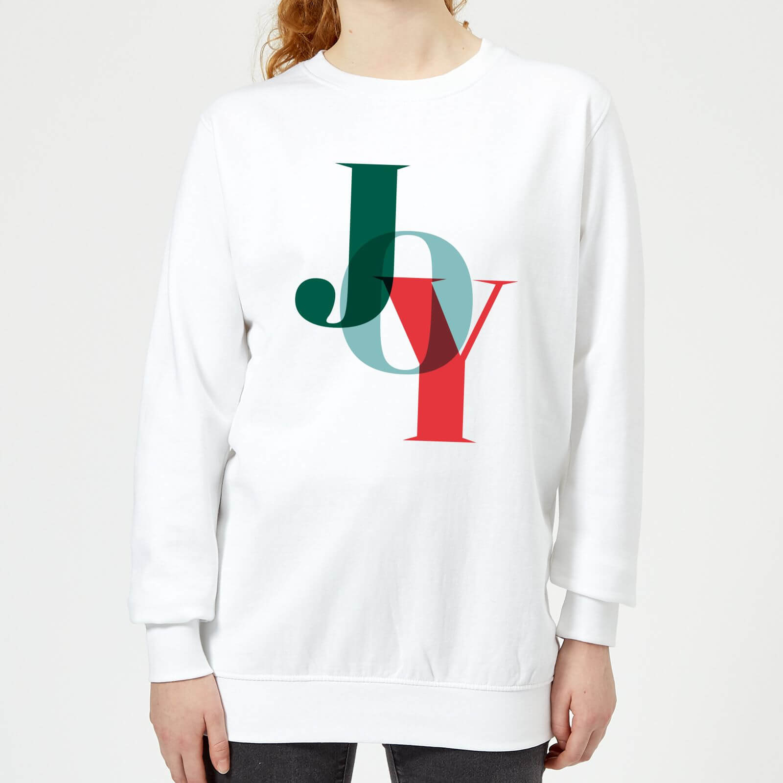 Graphical Joy Women's Sweatshirt - White - XS - White