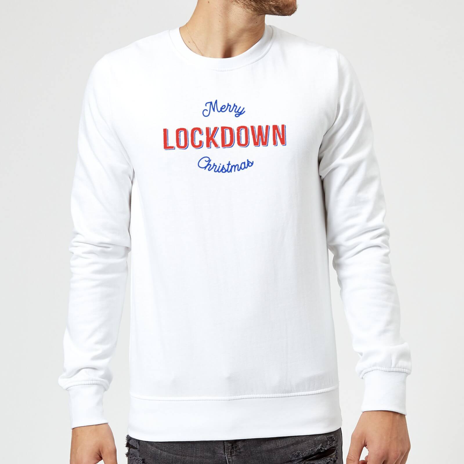 Merry Lockdown Christmas Sweatshirt - White - M - White