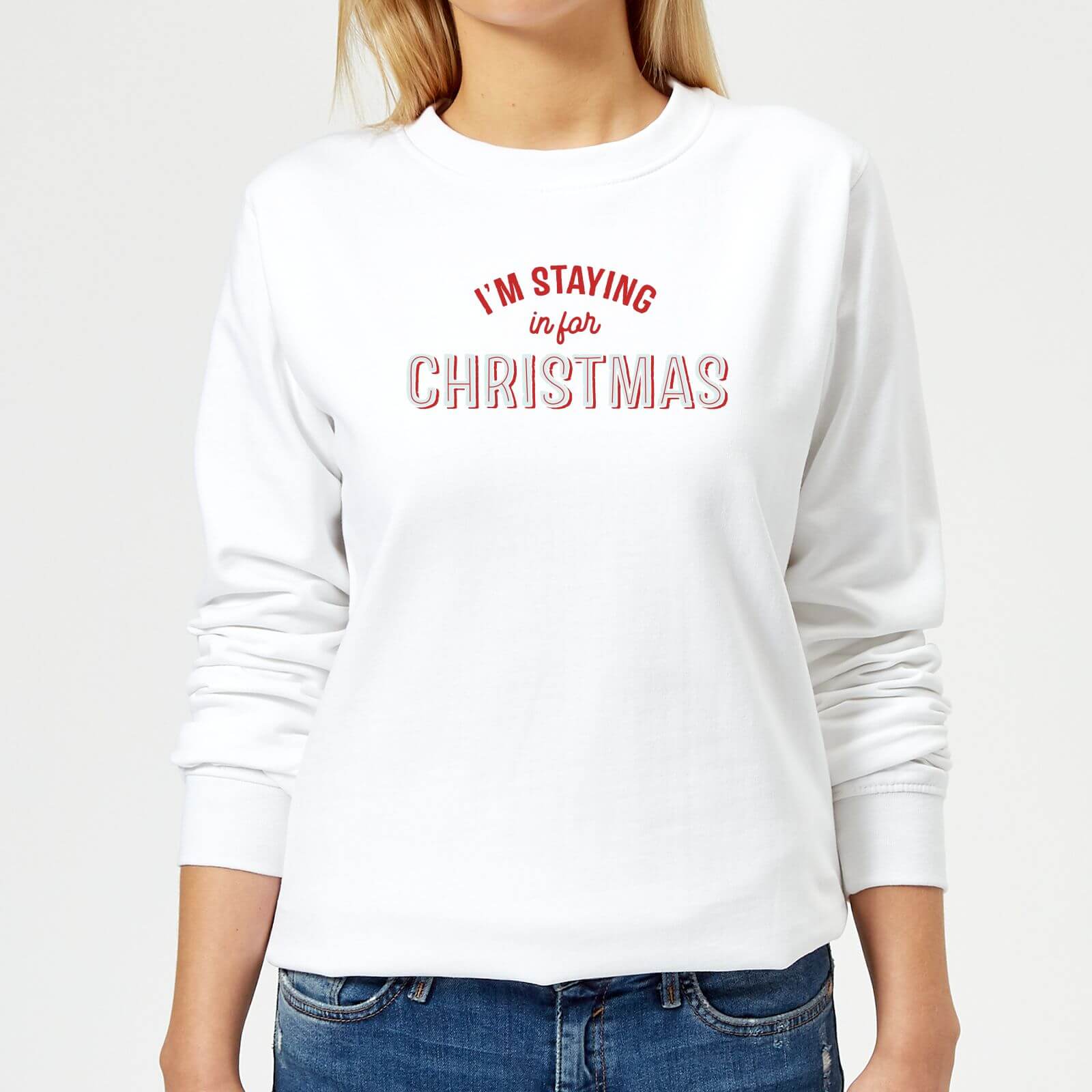 I'm Staying In For Christmas Women's Sweatshirt - White - XS - White