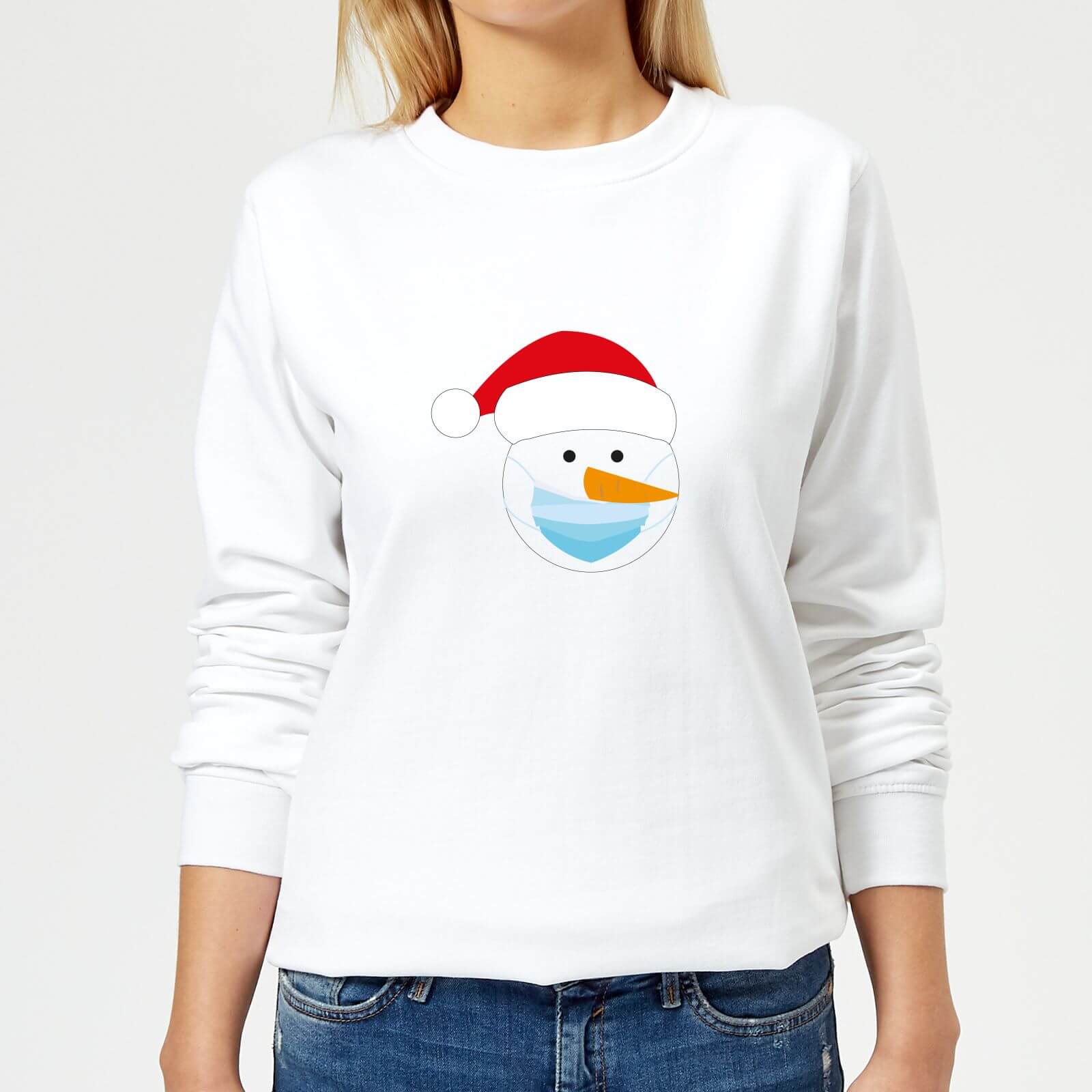 Covid Snowman Women's Sweatshirt - White - XS - White