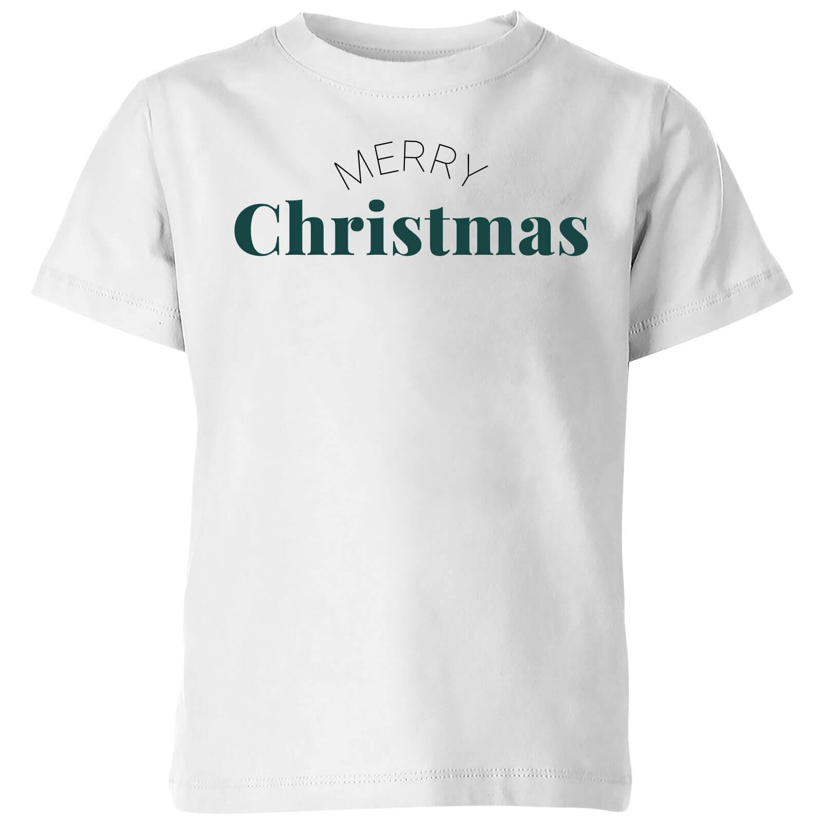 Merry Christmas Kids' T-Shirt - White - 11-12 Years