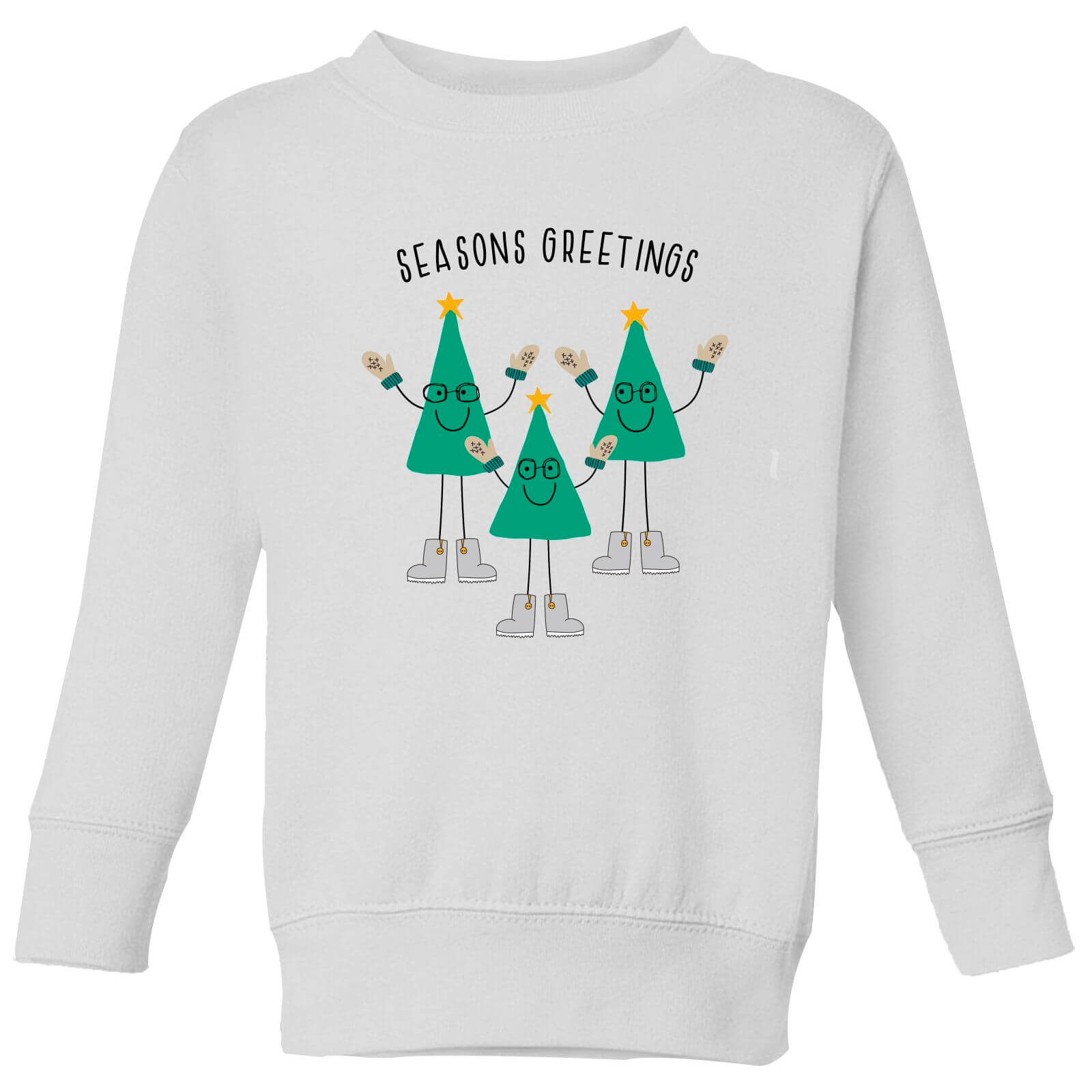 Seasons Greetings Kids' Sweatshirt - White - 3-4 Years - White