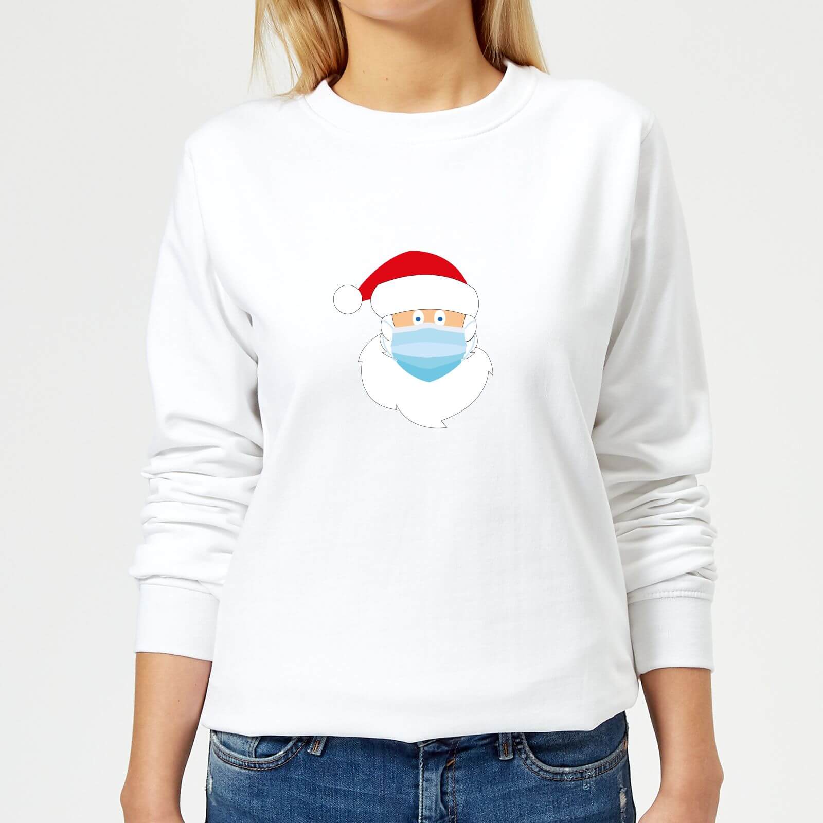 Covid Santa Women's Sweatshirt - White - XS - White