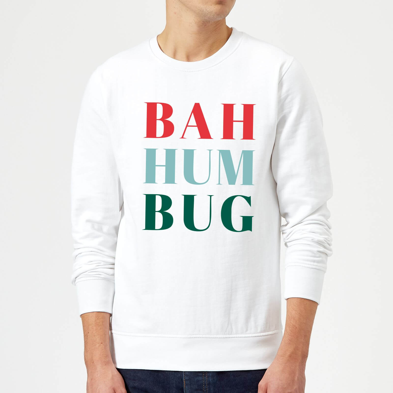 Bah Hum Bug Sweatshirt - White - S