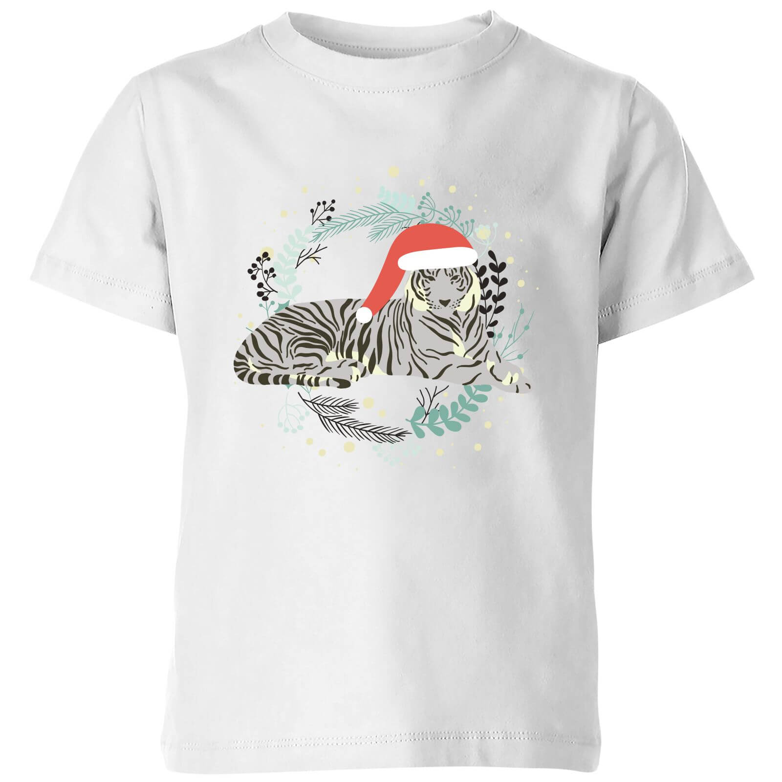 Snow Tiger Kids' T-Shirt - White - 9-10 Years - White