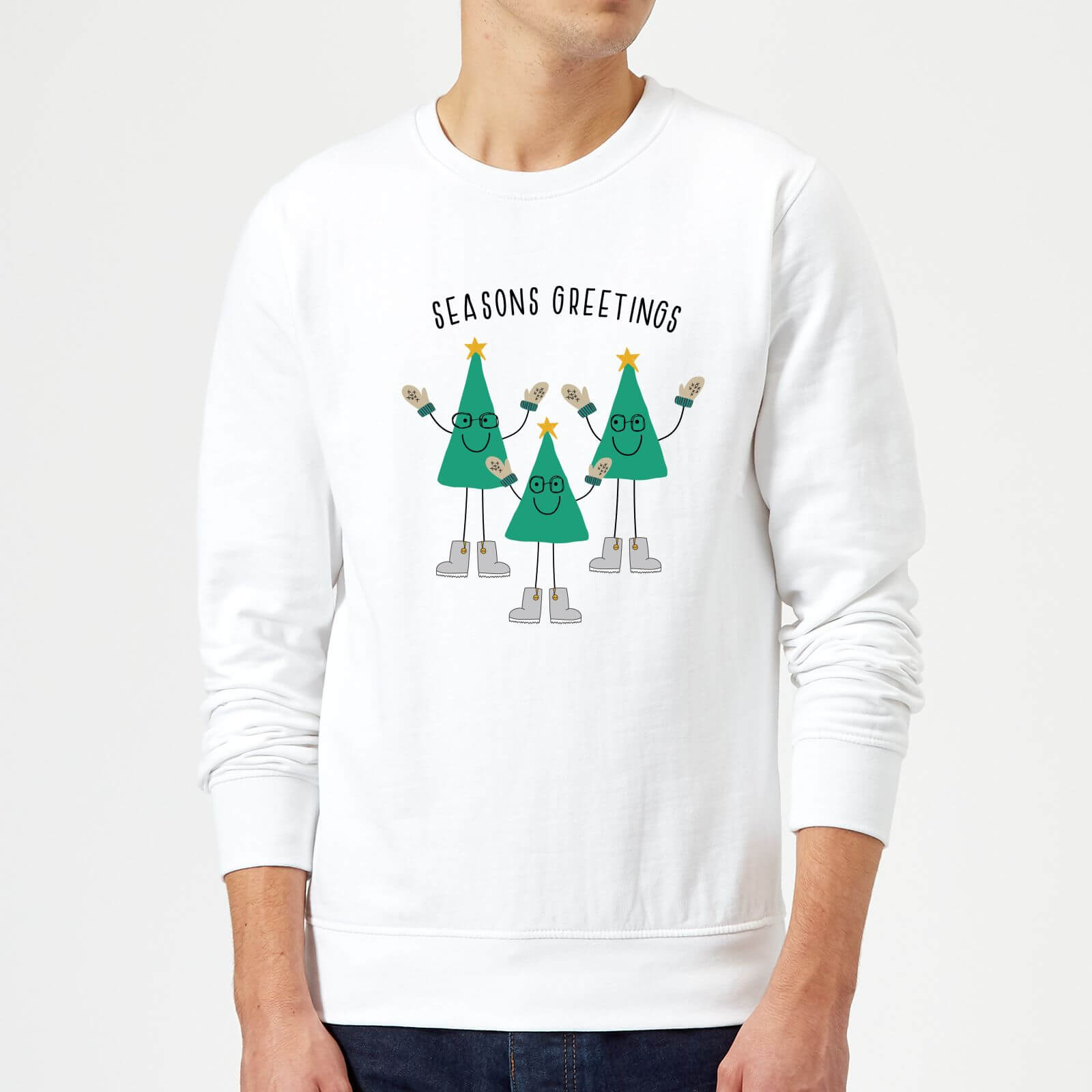 Seasons Greetings Sweatshirt - White - S - White
