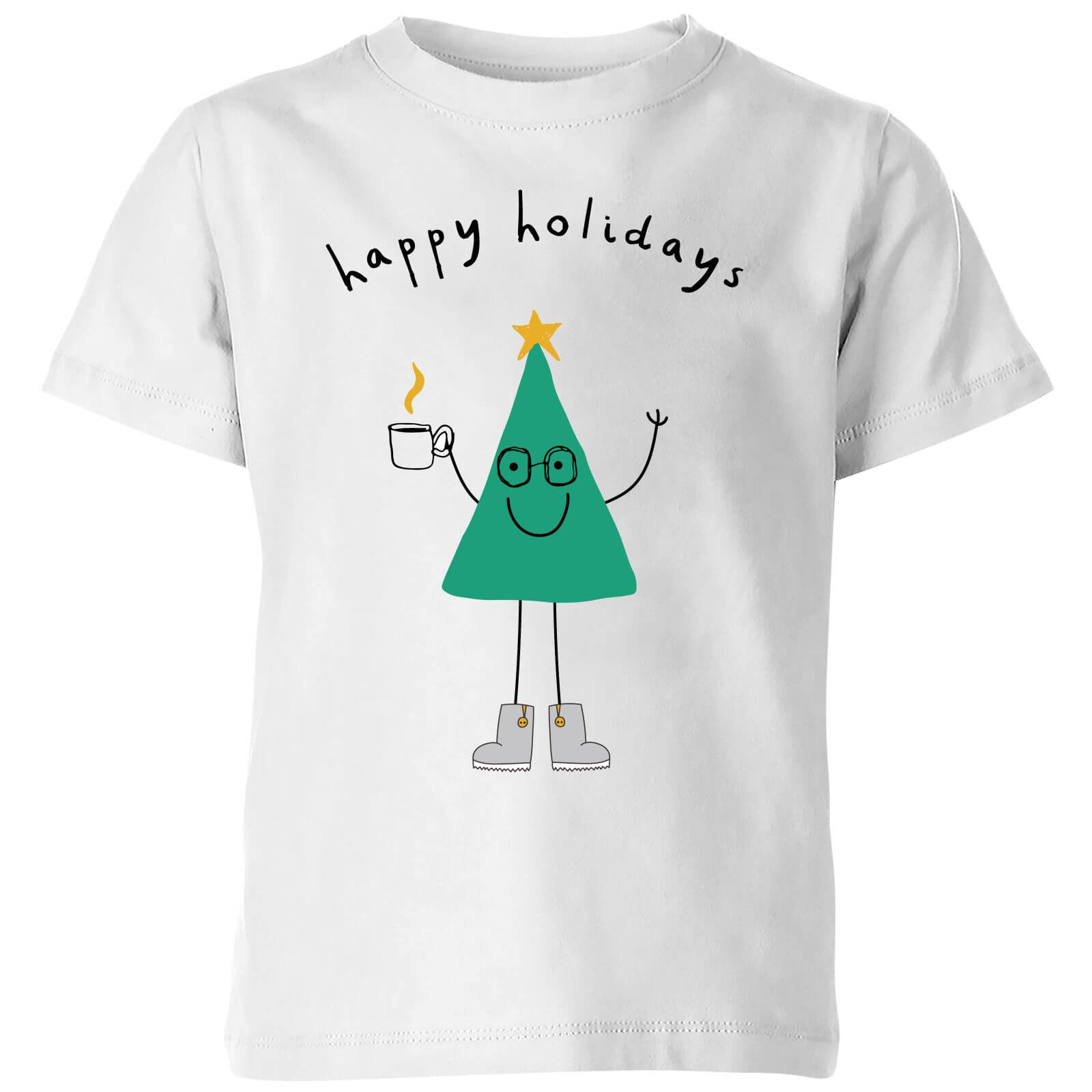 Happy Holidays Kids' T-Shirt - White - 3-4 Years - White
