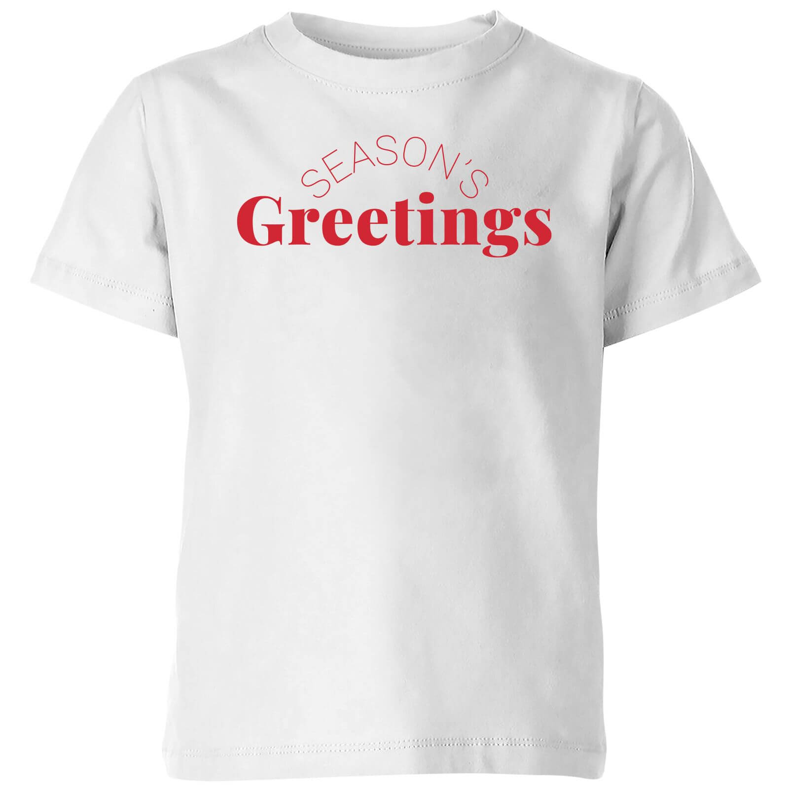 Season's Greetings Kids' T-Shirt - White - 3-4 Years - White