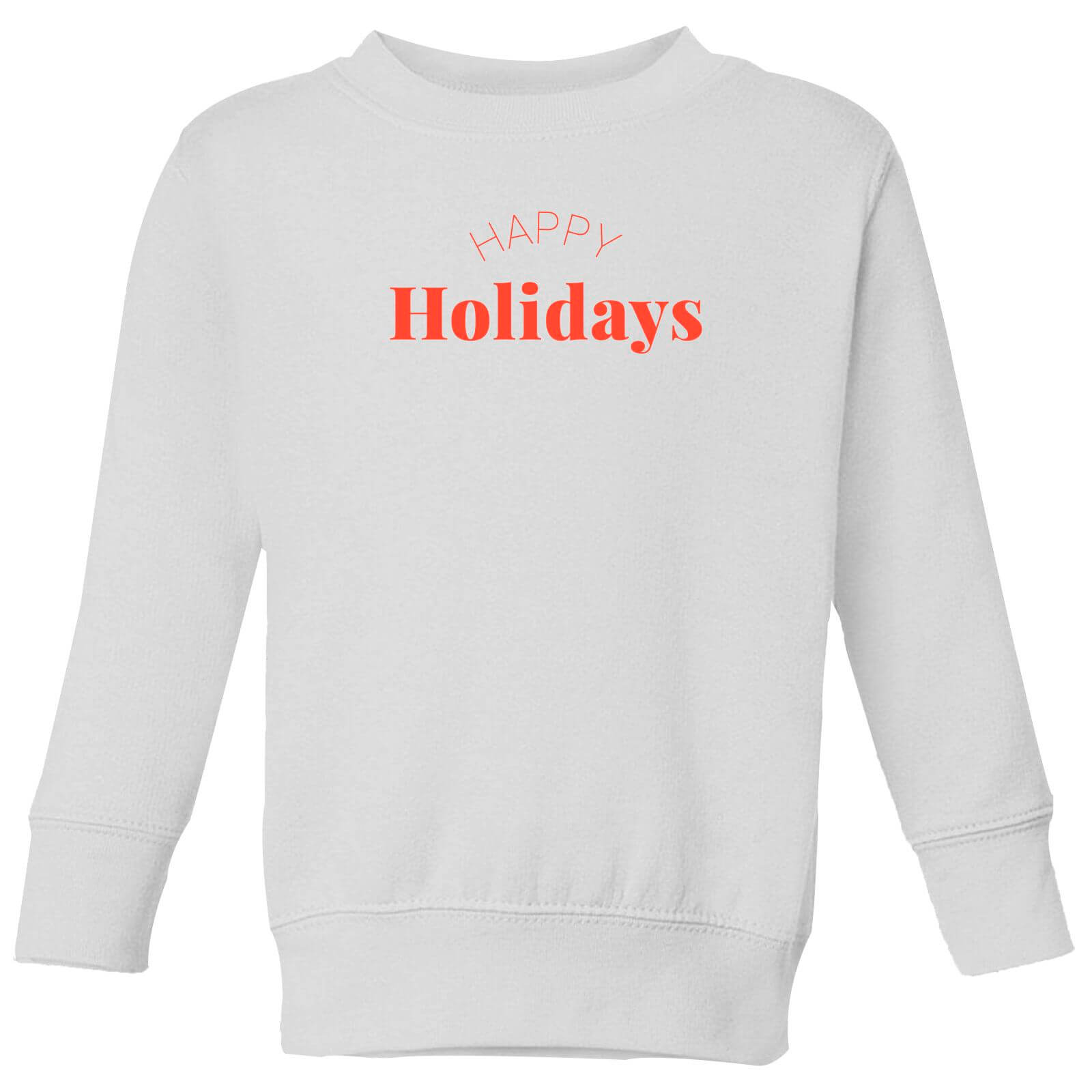 Happy Holidays Kids' Sweatshirt - White - 3-4 Years - White