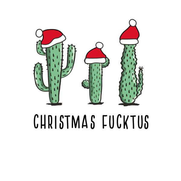 Christmas Fucktus Sweatshirt - White - 3XL - White
