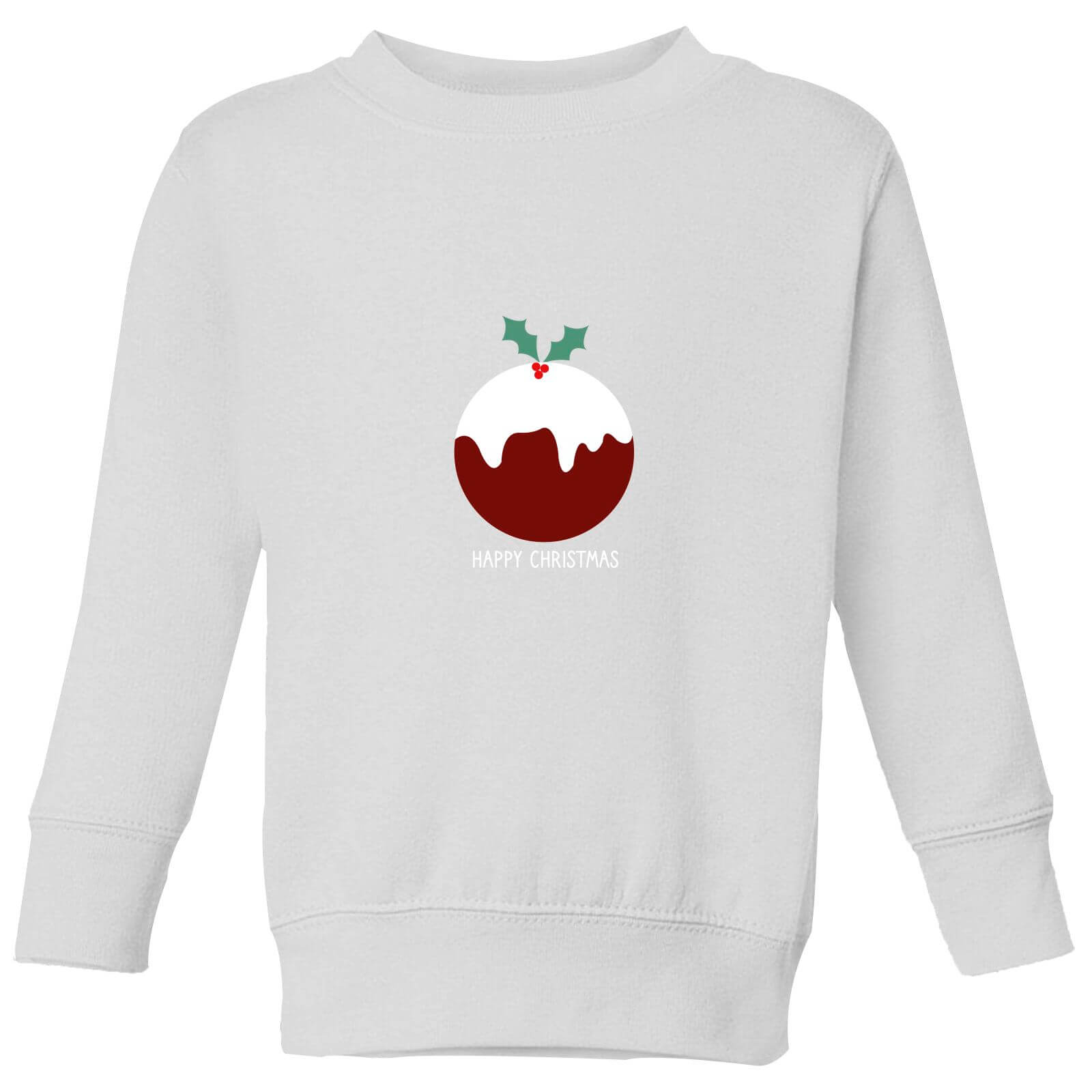 Christmas Pudding Kids' Sweatshirt - White - 3-4 Years - White