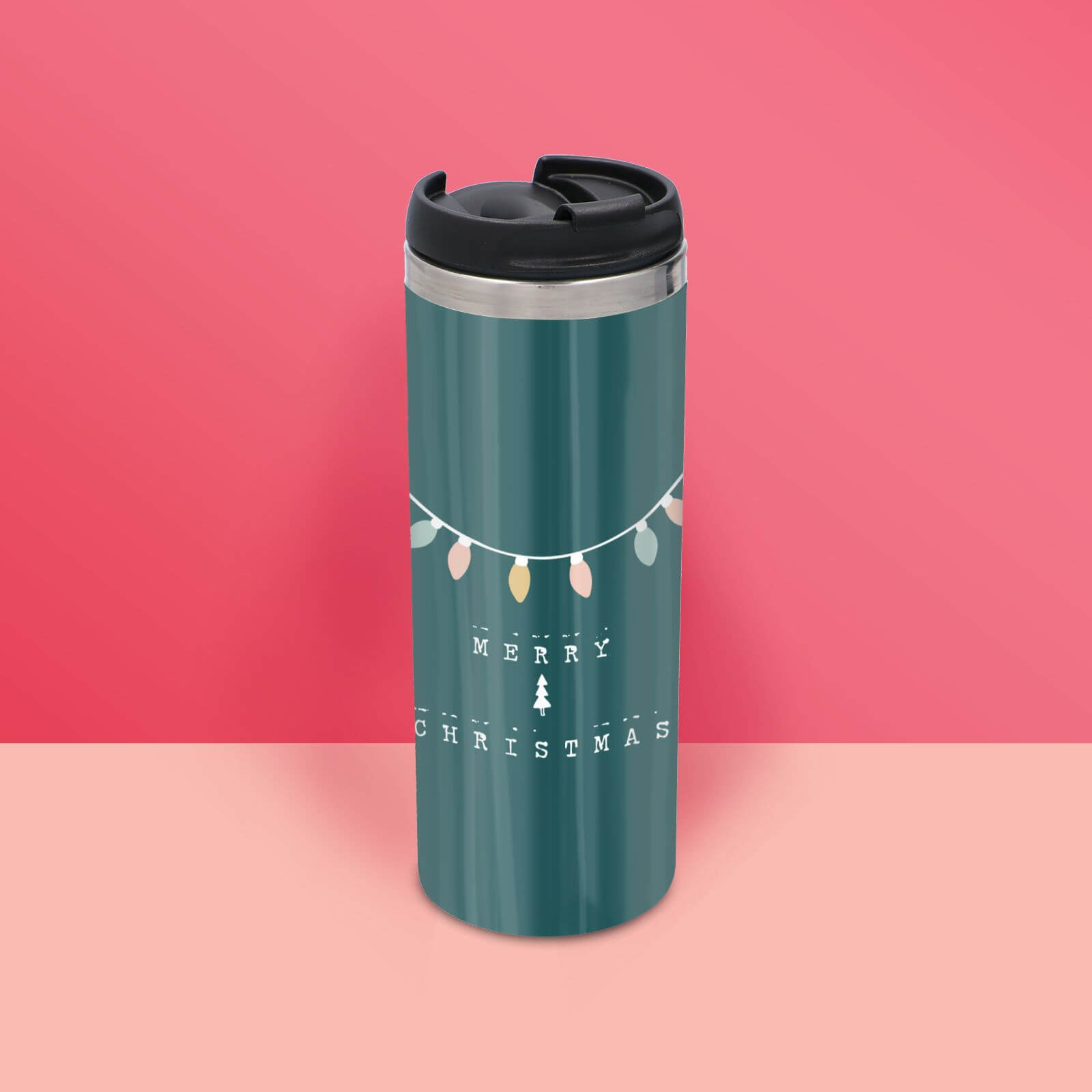 Merry Christmas Stainless Steel Thermo Travel Mug