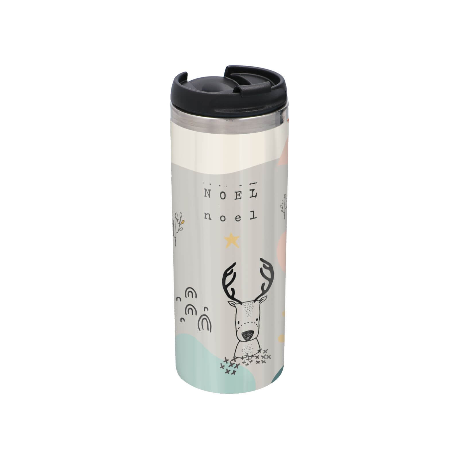Noel Noel Stainless Steel Thermo Travel Mug - Metallic Finish
