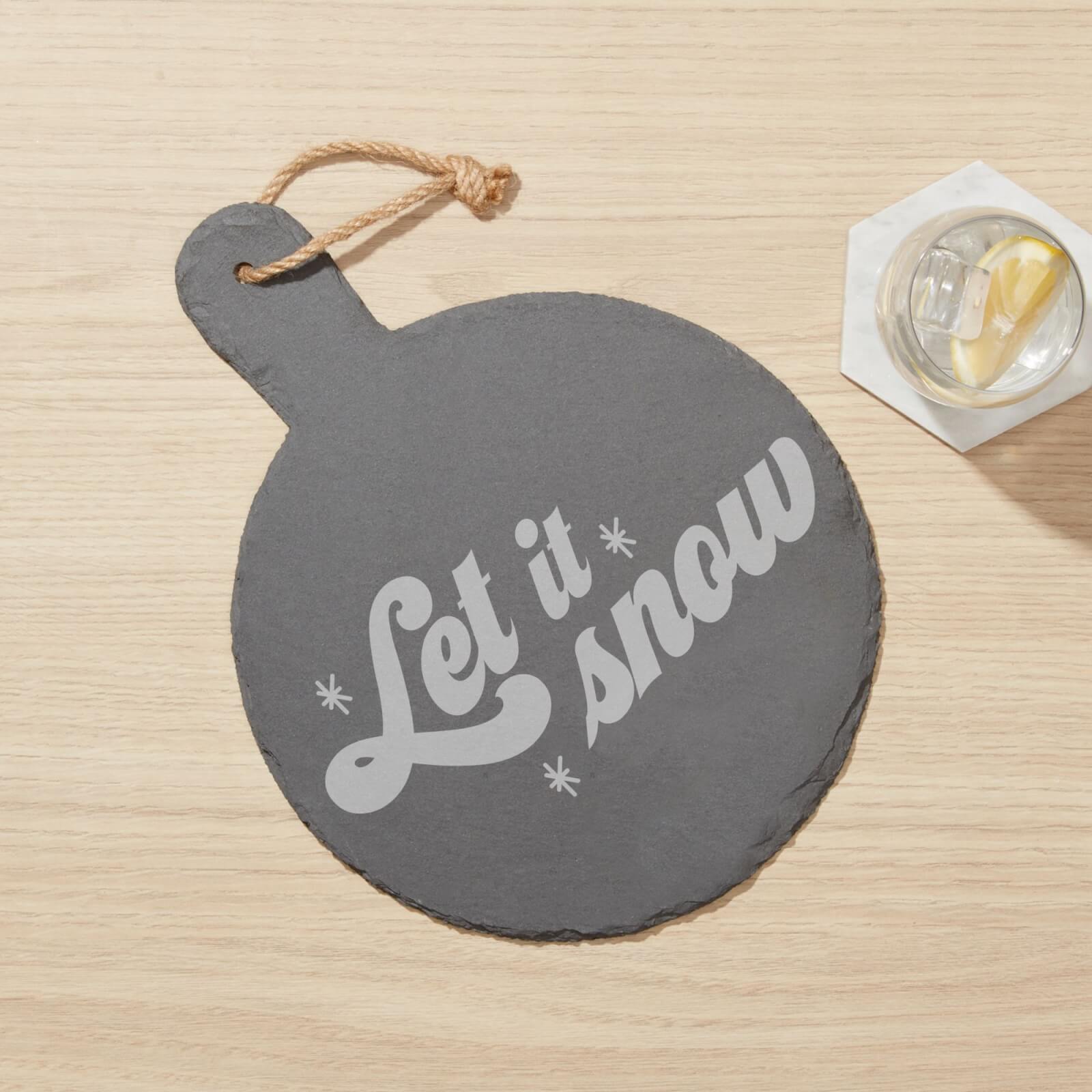 Let It Snow Engraved Slate Cheese Board