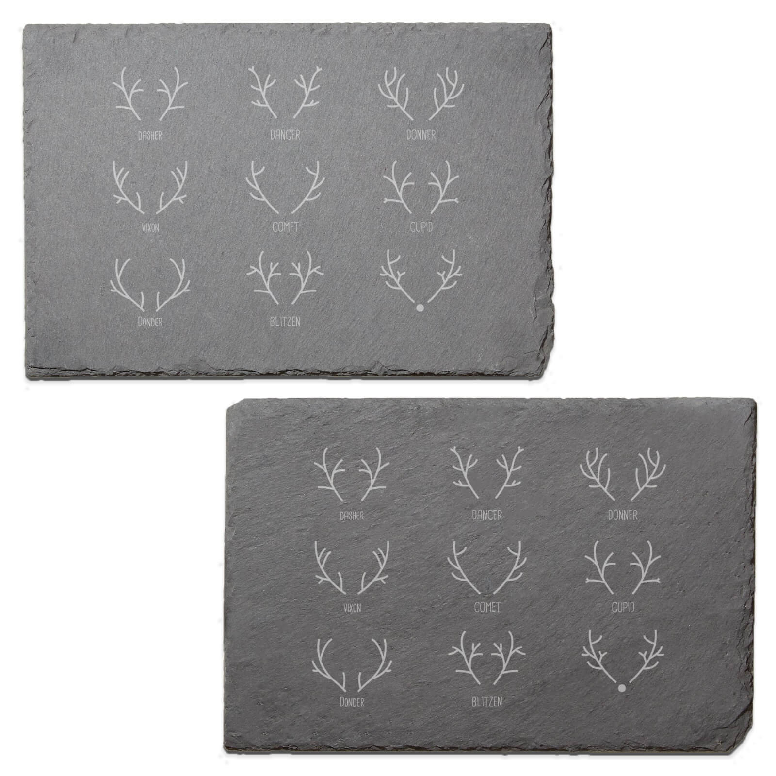 The Reindeer Gang Engraved Slate Placemat - Set of 2