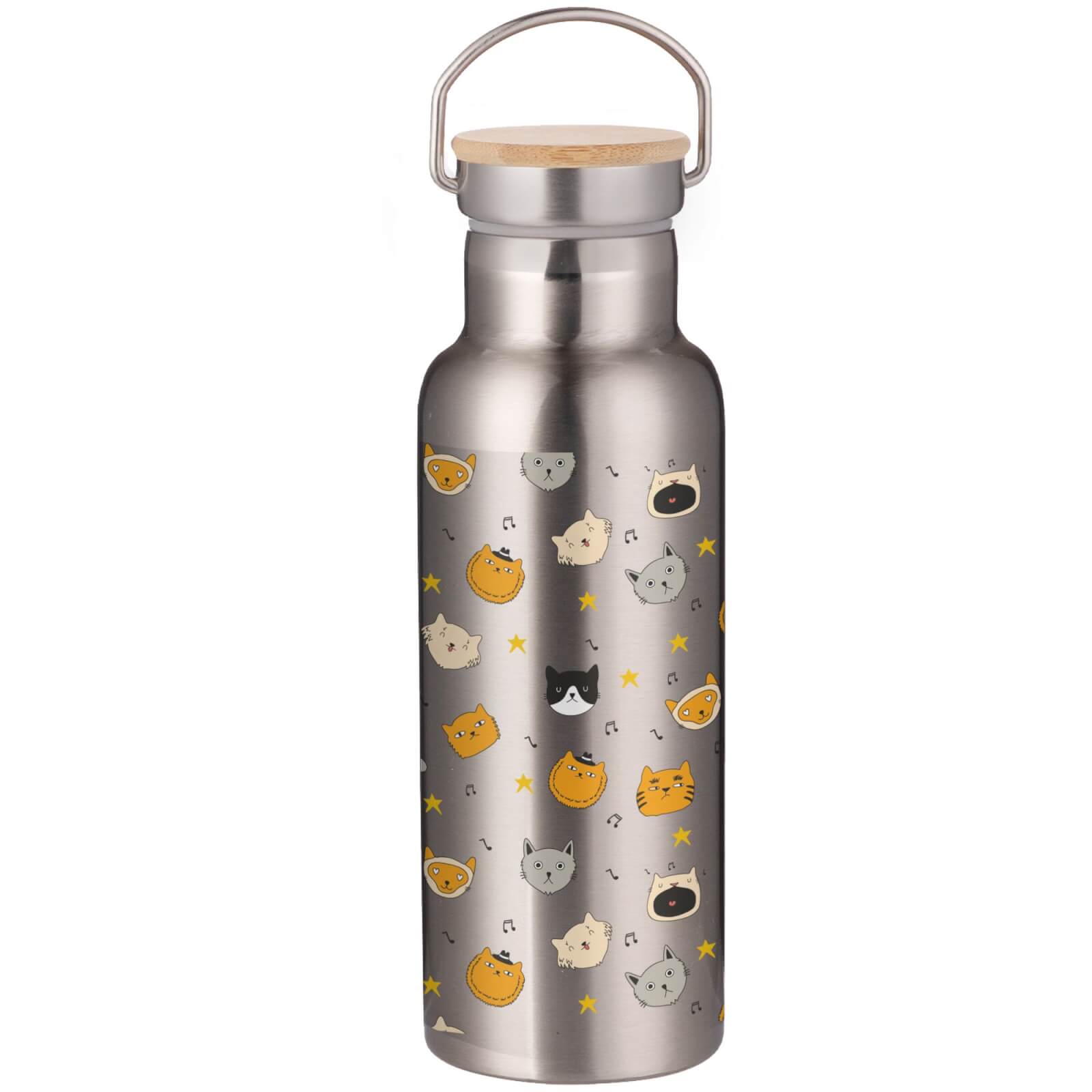Caroling Cats Portable Insulated Water Bottle - Steel