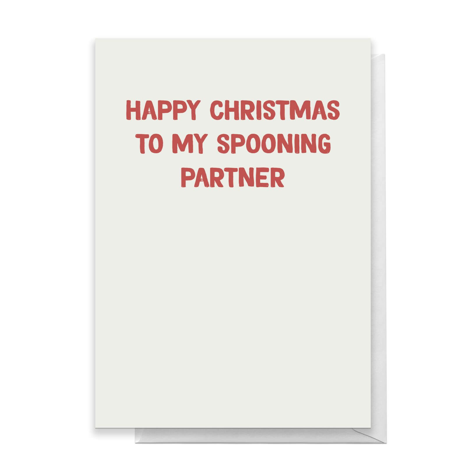 Happy Christmas To My Spooning Partner Greetings Card - Standard Card