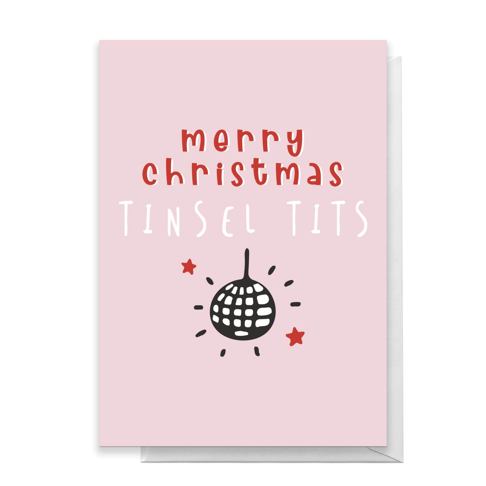 Merry Christmas Tinsel Tits Greetings Card - Standard Card